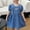 Blue#3, variant on Fesfesfes Girls Lace Trim Denim Skirt Dress Lightweight Round Neck Summer Casual Outfit,Breathable Knee-Length Playwear Dress with Elastic Waist(Blue,7-8 Years)