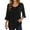 Black, variant on MIXUE Boho Tops For Women Summer Solid Color Round Neck Ruffles Long Sleeve Casual Basic Pullover Shirts For Women Tee Shirts Daily-Wear,Green,XXL