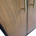 thumbnail image 4 of 61 in. Double Wooden Vanity Walnut Black White Quartz Oval Sink, 4 of 15