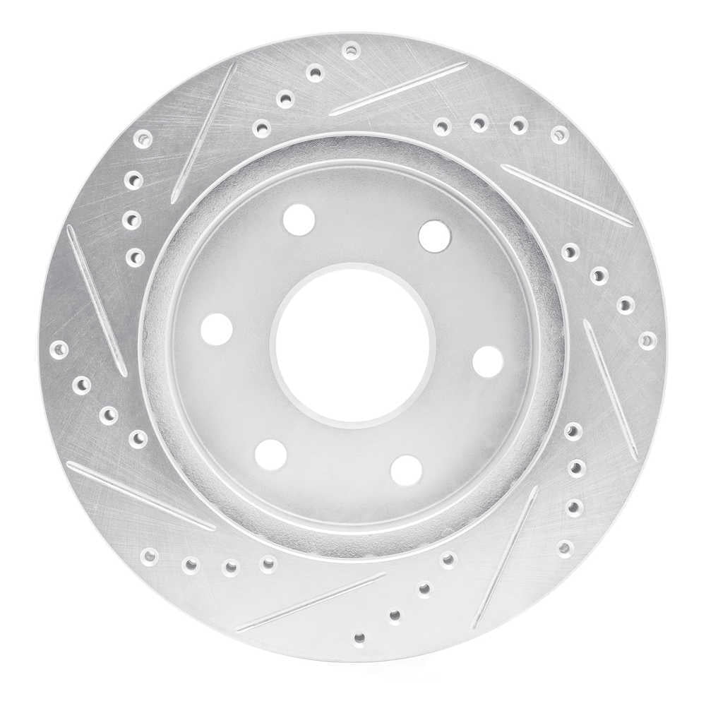 Dynamic Friction Company 631-72052R DFC Brake Rotor - Drilled And Slotted - Silver