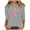 Gray, variant on Alkepwun Breast Cancer Tshirt for Women Loose Pink Ribbon Print Awareness Support Tops 3/4 Length Sleeve Inspirational Blouse