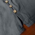 thumbnail image 7 of Avrnliq Men's Dark Gray Linen Casual Shorts, Drawstring Elastic Waist, Mid-Thigh Quick Dry with Side Pockets, Big & Tall S-XXXXXL, 7 of 7