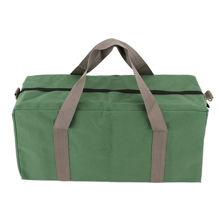 

2024 Canvas Wide Mouth Tool Storage Bag with Adjustable Shoulder Strap Waterproof Large Capacity Small Tool Carry Bag for Outdoor 12 inches