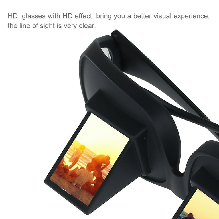 Miuline Horizontal Glasses, Lazy Glasses Bed Prism Spectacles Readers Glasses 90 Degree Prism Glasses for Laying Down Reading Watching TV, Size: One