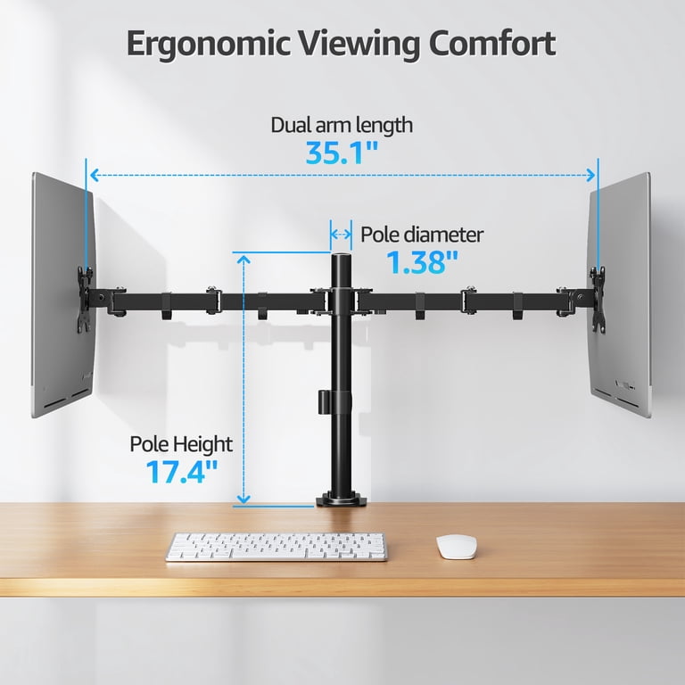 HOMOUNT Dual Monitor Desk Mount Adjustable Arm photo 4