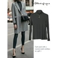 thumbnail image 5 of MANIFIQUE Women's Turtleneck Long Sleeve Shirts Fall Fashion Basic Thermal Underwear Tops Winter Clothes 2025, 5 of 6