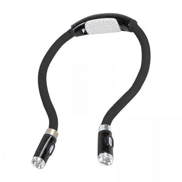 Hands- Luz de libro LED para leer en la cama - Lámpara de cuello portátil 2 piezas