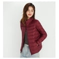 thumbnail image 1 of Abrigo de plumón para mujer, chaqueta ligera con cuello levantado, talla grande, ligera, a la moda, plumón de pato blanco, chaqueta para mujer, 1 of 5
