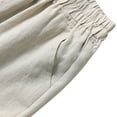 thumbnail image 5 of Wycnly Shorts for Women Shorts for Women Casual Loose Wide Leg Elastic Waist Half Pants Solid Summer Cotton Linen Plus Size Leisure Ladies Shorts with Pocket, 5 of 7