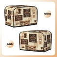 thumbnail image 6 of 1pc, Toaster Cover, Novelty Coffee Theme Toaster Cover Washable Dustproof Brown Kitchen Small Appliance Cover with Top Hook, Fits Standard 2 Slice Toaster, 6 of 6