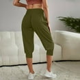 thumbnail image 5 of aidice Workout Pants for Women Capris Summer Athletic Gym High Waisted Cropped Running Jogger Pants, 5 of 8