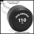 thumbnail image 5 of Philosophy Gym Rubber Fixed Barbell, 110 LB Pre-Loaded Weight EZ Curl Bar for Strength Training & Weightlifting, 5 of 6