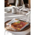 thumbnail image 6 of Fall Maple Leaves Cloth Napkins Set of 6 Reusable Dinner Napkins, Happy Thanksgiving Pumpkins Country Plank Cocktail Napkin Washable Table Napkins for Wedding/Holiday Party/Baby Shower 20"x20", 6 of 7