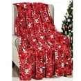 thumbnail image 2 of Plazatex Red Santa Micro plush Decorative All Season Red Color 50" X 60" Throw Blanket, 2 of 5