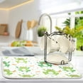 thumbnail image 5 of Cute Cartoon Frogs with Confetti Dish Drying Mat 16x18 Absorbent Microfiber Draining Rack Pad for Kitchen Counter Sink, 5 of 8
