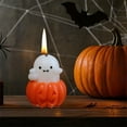 thumbnail image 4 of Halloween Flameless Candles, Cute Spooky Pumpkin Ghost Candles Flickering Wick Real Wax Halloween Candles for Gifts, 4 of 5
