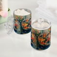 thumbnail image 2 of Yayeee 4 Pack Qtip Holder Bathroom Cotton Swab Canister with Lid Clear Dispenser Set, Green Goldfish, 2 of 6