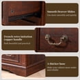 thumbnail image 6 of FIAKOA 48” Tall 6 Drawer Dresser for Bedroom, Farmhouse Storage Chest of Drawers for Livingroom, Walnut Brown, 6 of 6