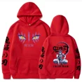thumbnail image 1 of Sudaderas con capucha de Anime japonés Demon Slayer para hombre, ropa de calle con imágenes de Manga Akaza, Jersey con capucha de manga larga y cuello redondo, 1 of 1
