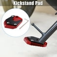 thumbnail image 2 of Unique Bargains 1 Set Aluminum Alloy Motorcycle Kickstand Plate Pad for Honda CB125R 2018-2021 with Wrench Red, Black, 2 of 6