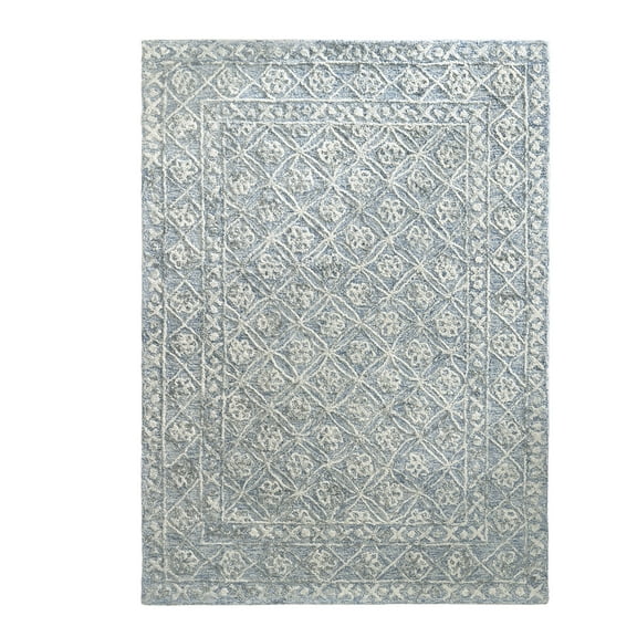 Better Homes & Gardens Blue/Silver Floral Trellis Indoor Area Rug, 5' x 7'