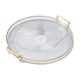 thumbnail image 2 of Uuiauoio Round Serving Tray, Elegant Round Tray with Gold Handle, Fruits Desserts Snacks Display Food Serving Tray, Decorative Platter for Vanity Bathroom Coffee Table, 2 of 6