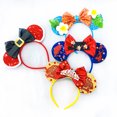 thumbnail image 5 of Diadema con orejas de Mickey Mouse para niños, bandana con diseño de murciélago Araña, accesorios para el cabello para fiesta, 5 of 5