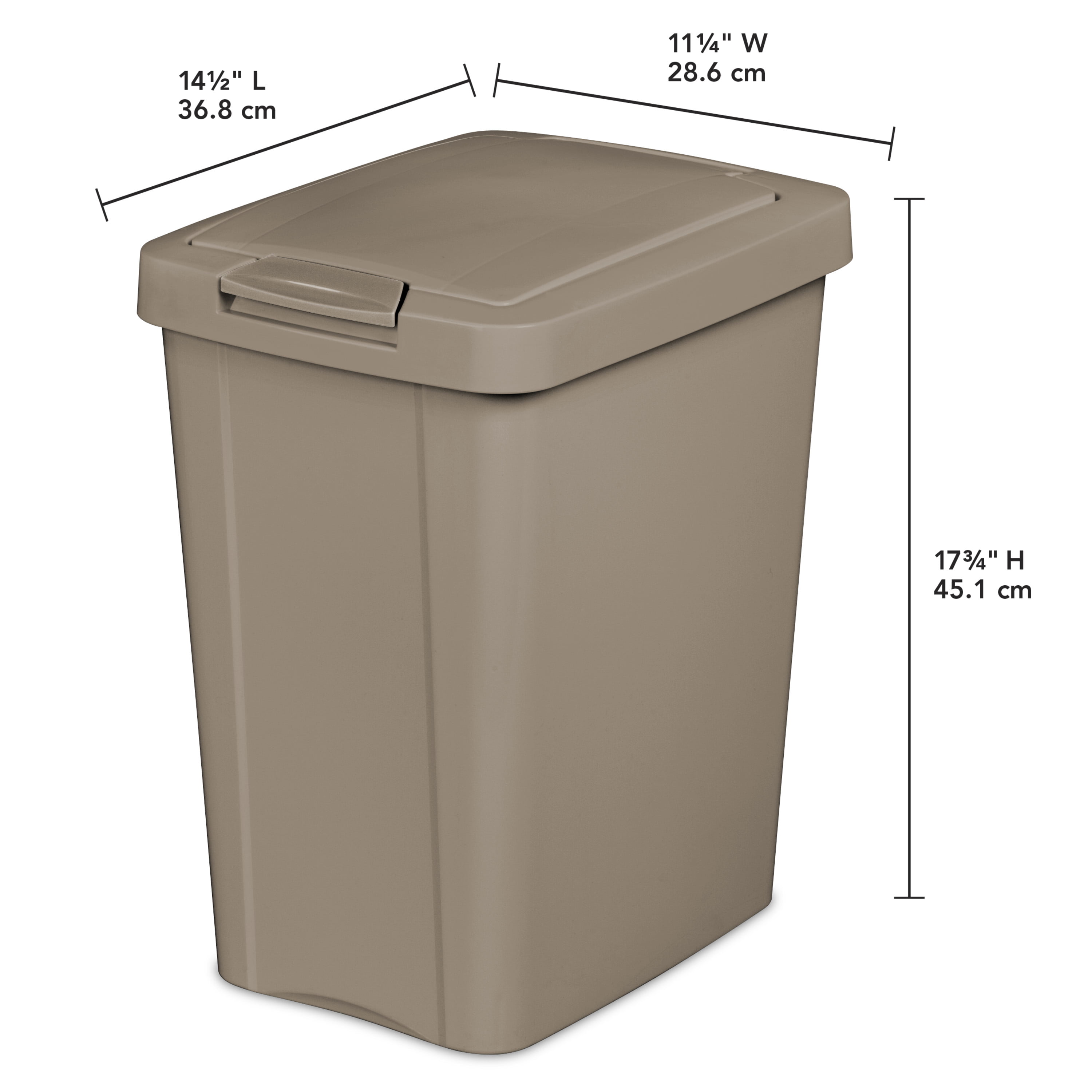 Sterilite 7.5 Gallon / 28 Liter TouchTop™ Wastebasket White