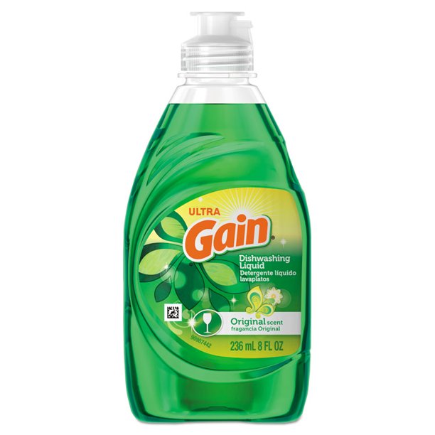 Dishwashing Liquid, Gain Original, 8 Oz. Bottle, 18/carton
