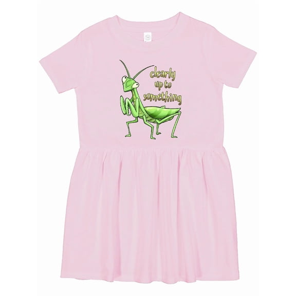Inktastic Praying Mantis Clearly Up to Something Girls Toddler Dress