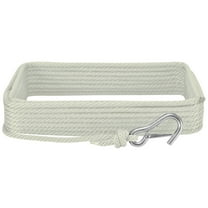 Extreme Max 3006.3425 BoatTector Solid Braid MFP Anchor Line with Snap Hook - 1/2" x 50', White