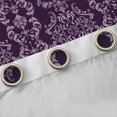 thumbnail image 4 of jejeloiu Victorian Baroque Floral Black Out Curtains,Purple Vintage Damask Curtains Pack of 2 (42x63 Each) For Girls Boys, 4 of 6