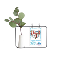 thumbnail image 1 of Jarrones Colgantes de Vidrio Transparente Unbranded Reino Unido Bandera Nacional Corazon Amor, 1 of 4