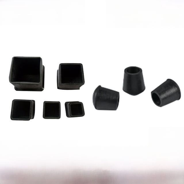 Cubierta de pie de goma cuadrada y redonda, cubierta de pie de silla de goma, antideslizante, reducción de ruido, cubierta de pie de mesa y silla para muebles, cubierta de tubo, capa protectora