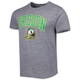 thumbnail image 2 of Men's League Collegiate Wear Heather Gray Oregon Ducks 1965 Arch Victory Falls Tri-Blend T-Shirt, 2 of 3