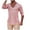 Pink, variant on COSFO V-Neck Mens Shirts Casual Long Sleeve Pink Solid Pullover Men's T-Shirts
