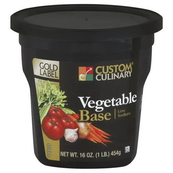 (Price/Case)Gold Label No Msg Added Gluten Free Low Sodium Vegan Vegetable Base Paste 1 Pound Tub - 6 Per Case