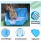 thumbnail image 3 of Rabbit Litter Box, Rat Litter Tray Ferret Potty Training Corner Litter Pan Cage Cleaner for Chinchillas Guinea Pigs blue -, 3 of 4