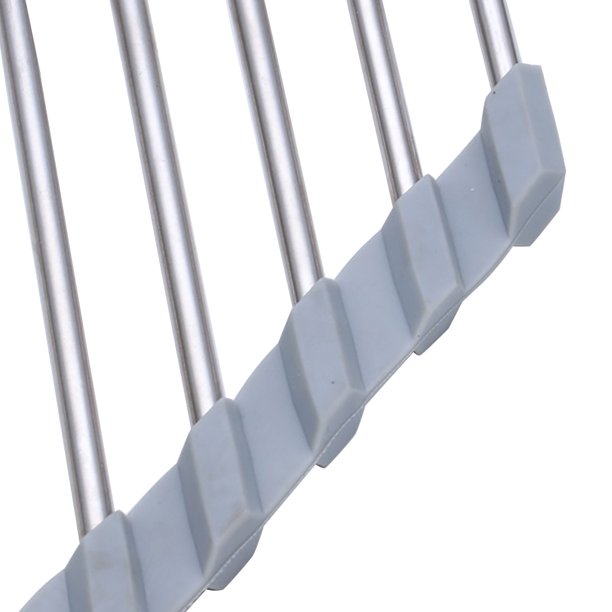 Petit égouttoir à Vaisselle Triangulaire Enroulable Avec Revêtement En Silicone Et Cadre En Acier Inoxydable Pour Coins D'évie 304 Steel | Leroy Merlin