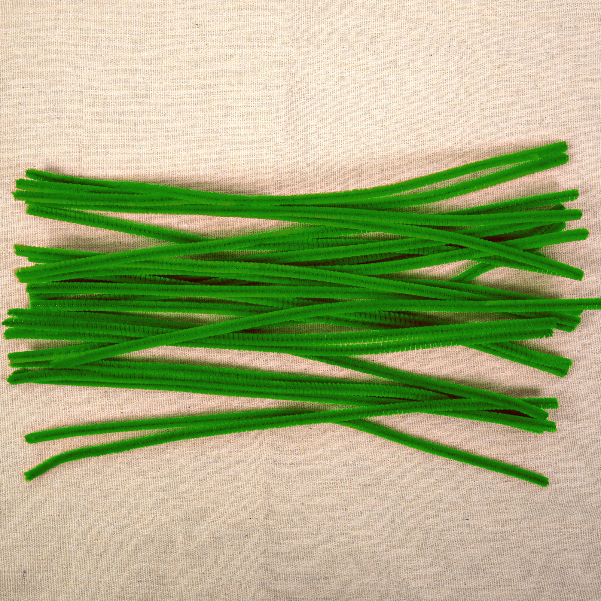 Go Create Green Fuzzy Sticks, 25 Count