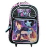 Justin Bieber Superstar Bieber Fever Black/Pink Kids Rolling Backpack (16in)