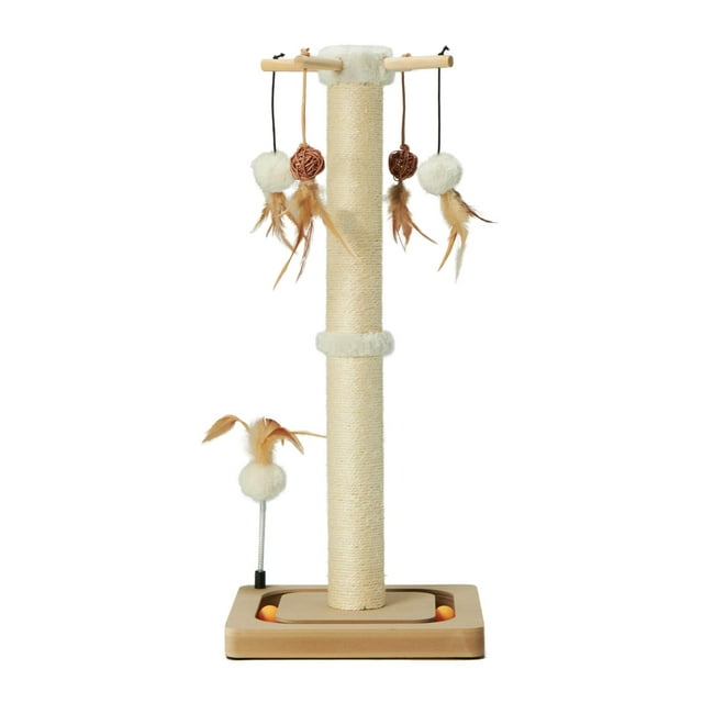 Rascador para gatos PEEKAB, 27 cm, sisal, con pelota de juguete