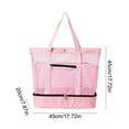 thumbnail image 3 of Dongrere Mesh Beach Bag Vacation Tote Bag Travel Washroom Bags for Summer, 3 of 6