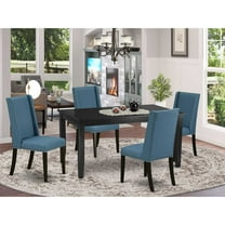 East West Furniture Dining Room Set Black, DUFL5-BLK-21