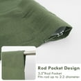 thumbnail image 3 of DriftAway Double Layer Linen Blackout Tie Up Curtains Thermal Insulated Fully Lined Balloon Roman Shade Bathroom Window Adjustable Rod Pocket for Small Window 25 Inch by 47 Inch Olive Green, 3 of 5