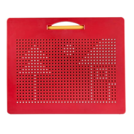 Playmags Magna Drawing Board - Fun Design & Draw Travel Tablet w/ 748 Built-in Magnetic Balls, Matching Stylus Pen & Easy Carry Handle; Clean, Creative Fun & STEM Education for Toddlers Age 3 