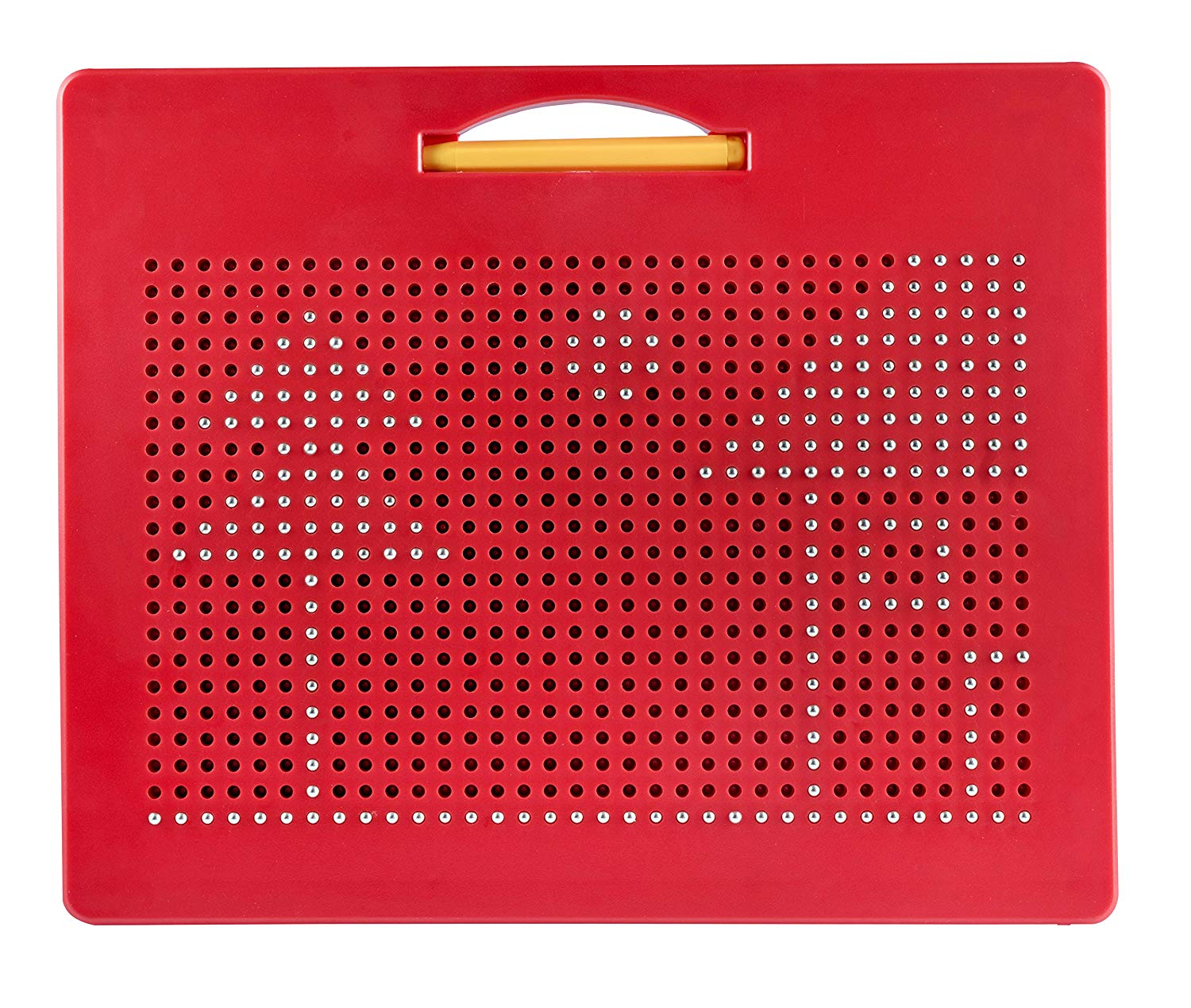Playmags Magna Drawing Board - Fun Design & Draw Travel Tablet w/ 748 Built-in Magnetic Balls, Matching Stylus Pen & Easy Carry Handle; Clean, Creative Fun & STEM Education for Toddlers Age 3+