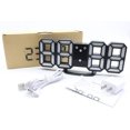 thumbnail image 4 of Reloj despertador digital LED electrónico versión actualizada, los relojes pueden ajustar el brillo del LED automáticamente durante la noche (negro/verde) (hy), 4 of 5