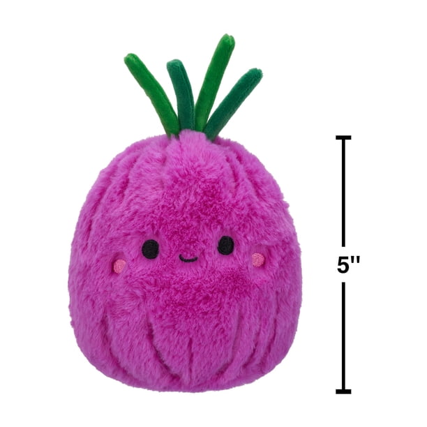 Squishmallows FuzzAMallow Official 5 inch Azibek the Red Onion