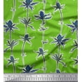 thumbnail image 1 of Soimoi Green Poly Georgette Fabric Artistic Floral Decor Fabric Printed Yard 42 Inch Wide, 1 of 3